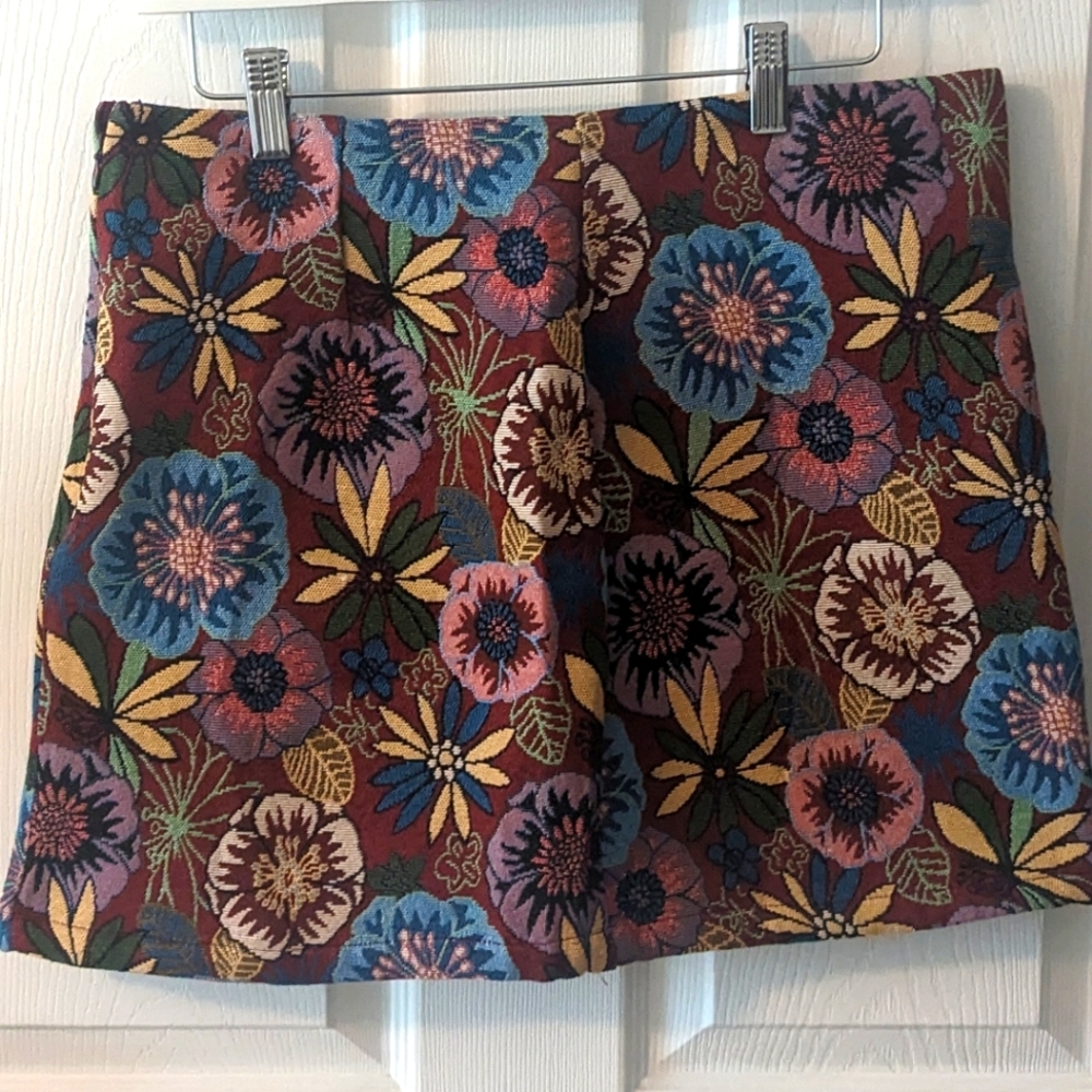 2 Embroidered Floral Skirts